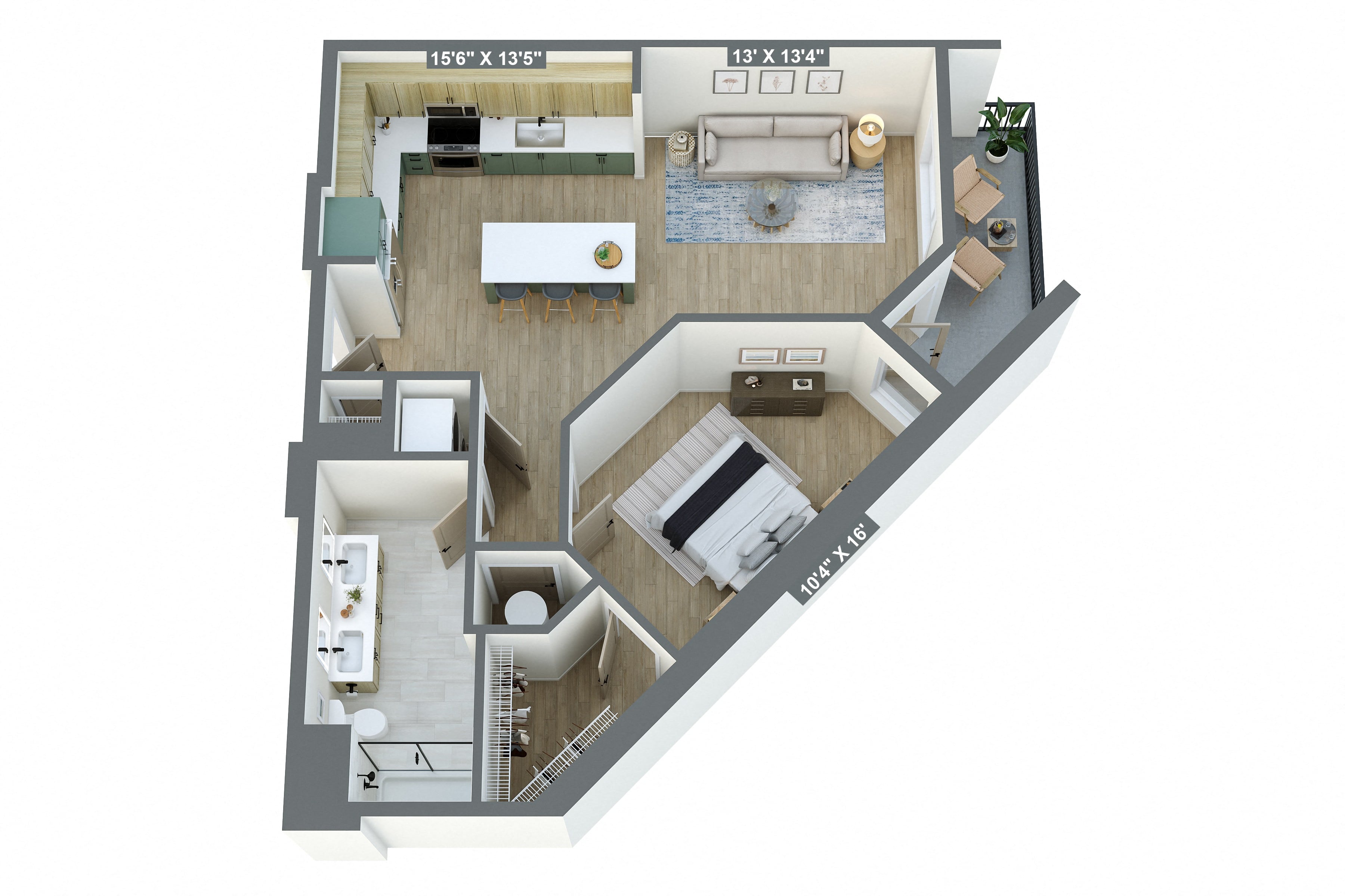 Floor plan layout diagram for A6